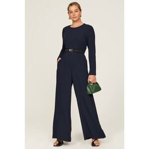 Adam Lippes x RTR Navy Blue Jumpsuit - Size 12